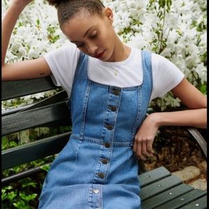 Urban outfitters light denim button down dress